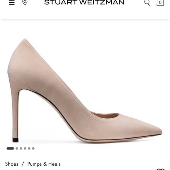 (LIKE NEW ) STUART WEITZMAN |LEIGH 95 | SUEDE BABY PINK - Picture 4 of 17